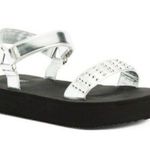 Nine West Come Here Silver Studded Platform Sandals Sz 8 Photo 0