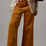 Anthropologie NEW The Colette Corduroy Crop Wide-Leg Pants by Maeve 32 Photo 0