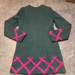 Elevenses Anthropologie  Green Pink Tamarisk Lattice Coat Preppy Womens 8 Photo 4