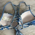 Hot Water  ladies blue floral bikini top size medium Photo 5