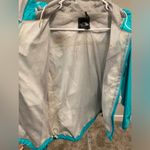 The North Face  Womens Stinson Hyvent Windbreaker Rain Jacket Turquoise & White Photo 9