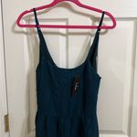 Lulus  Forest Green Teal Flowy Tiered Maxi Dress NWT Photo 3