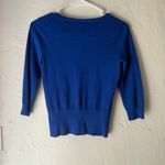 Maurice's Y2k Blue Button Up Cardigan Sweater XS Preppy Office Siren Cottage Photo 4