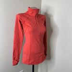 Lululemon  Toasty Tech Quilted Elbow Love Red Coral 1/2 Zip Jacket Coat Sz 2 Photo 12