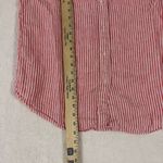 Ralph Lauren Lauren Womens Linen Button Up Shirt XL Striped Red Beachy Coastal Photo 7
