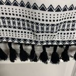 Madewell  Size S Dress Scatterblock Tassel Shift Cap Sleeve White Black Women’s Photo 4