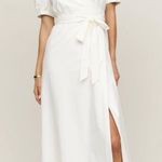 Reformation Weiss White Linen Wrap Dress Size Small Photo 10