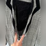 VTG Patty O’Neil Plaid Houndstooth Longline Coat Black White Pattern Size M 6 Size M Photo 5