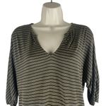 Soft Joie 3/4 Dolman Sleeves V Neck Striped Casual Top Green Size XS Photo 1