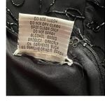 Vintage 80’s 100% Silk Jet Black Beaded Stunning Tiered Skirt Dress. Size 1X Photo 7