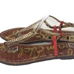 Sam Edelman Gigi sandal Size 10 mixed media snake print toe post sandals Photo 1