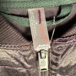 Free People Movement Womens Olive Green Bomber Knit Collared Jacket Size Medium Photo 4