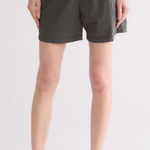 James Perse Standard Stretch Cotton Poplin Shorts Size 1 Small Army Green Photo 0