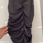 Papaya Black Ruched Bodycon Dress Photo 1