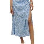 Reformation Grazie Skirt in Clio Blue Floral Size 4 Photo 0