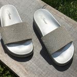 Forever Rhinestone White Slides Sandals Shoes 6 Photo 1