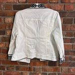 V Christina women’s embroidered boho hippie western demim jacket black/white M White Size M Photo 5