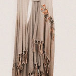 Vintage Boho Fringe Floral Embroidered Vest – Asymmetrical Layering Piece (Sz L) Gray Size L Photo 0