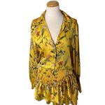 Alexis #700  Floral Ruffle Mini Dress In Yellow garden Photo 4