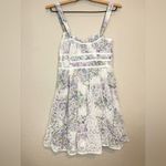 For Love & Lemons  Loretta Mini Dress Ivory Milkmaid Cottagecore Floral Size S Photo 6