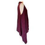 ALAN BILZERIAN Cashmere Open Vest Shawl Knit Cardigan Burgundy Drape US 12 Red Size L Photo 5