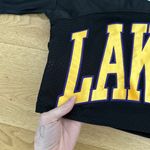 Nba  Lakers Crop Tee Los Angeles Lakers Size XS Black Yellow Photo 1