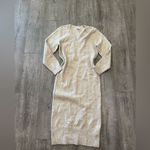 Topshop  Cream Long Sleeve Dress Photo 6