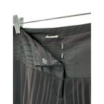 Cache  Women's Black Satin Pinstripe‎ Pants Size 0 Dress Slacks Wide Waistband Photo 3