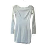 Katie May  Glisten Ivory White Open Back Long Sleeve Mini Dress XS Bridal Party Photo 1