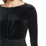 Michael Kors New! Women's Velvet-Top Twist-Front Black Dress Long Sleeve Small Photo 3