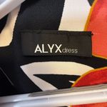 Alyx Red Black White Floral Sleeveless Midi Dress Women’s Size 12 Photo 7