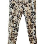 J.Crew Women's Floral Linen Dress Pants Size 8 Tall Multicolor Casual White Photo 0