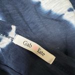 Gab & Kate  Navy Tie-Dye Women's Top w Knot Photo 2