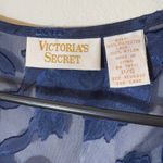 Victoria's Secret  Babydoll Dress Sheer Lace Floral‎ Navy Vintage Lingerie P/S Photo 3