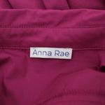 Anna Rae Long Sleeve Mini Shirt Dress Button Front Pockets Pink Size XS Photo 4