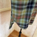 Free People  We The Free Izzy Cargo Jacket plaid oversized Shacket Shirt Green M Photo 7