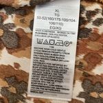 Gap Brown fall floral long sleeve work blouse Photo 6