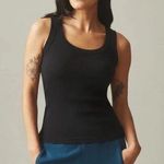 American Giant Black Ribbed Tank Top Basic Made in USA Size S Photo 0