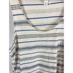 Caslon  Embroidered Stripe V Neck Tank size Large Photo 2