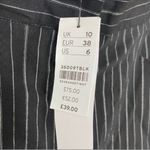 Topshop Dress Pants Straight Leg Trousers Size 6 NEW Black & White Striped Photo 4