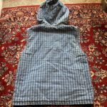 Gloria Vanderbilt Vtg  denim full zip reversible vest hoodie women's sz Small 90s Photo 8