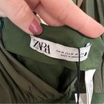 ZARA Green Patchwork Asymmetrical Mini Dress Cocktail Fairy Whimsy Boho Sz Medium NEW Photo 6