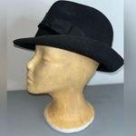 Banana Republic  100% Black Wool Fedora Hat Classic Vintage Style Unisex 2011 S/M Photo 0