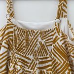 Very J  Midi Yellow and white stripped asymmetrical dress Photo 5