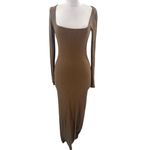 SKIMS  Soft Lounge Long Sleeve Maxi Dress Brown Sz S Photo 3