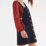 BDG New Urban Outfitters Corduroy Overall Dress Navy Blue Size S Small Photo 0