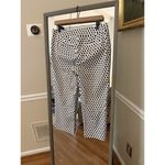 Ann Taylor White Navy Polka Dot Capri Pants Size 4 Stretch Photo 2