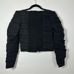 Few Moda  Kourt Anastasia Black Ruched Long Sleeve Blouse Size M NWT Photo 3