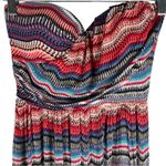 American Rag Strapless Sweetheart Maxi Dress S Boho Multicolor Photo 2