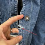 Vintage L.L. Bean‎ Flannel Lined Cropped Jean Jacket Size M Blue Size M Photo 4